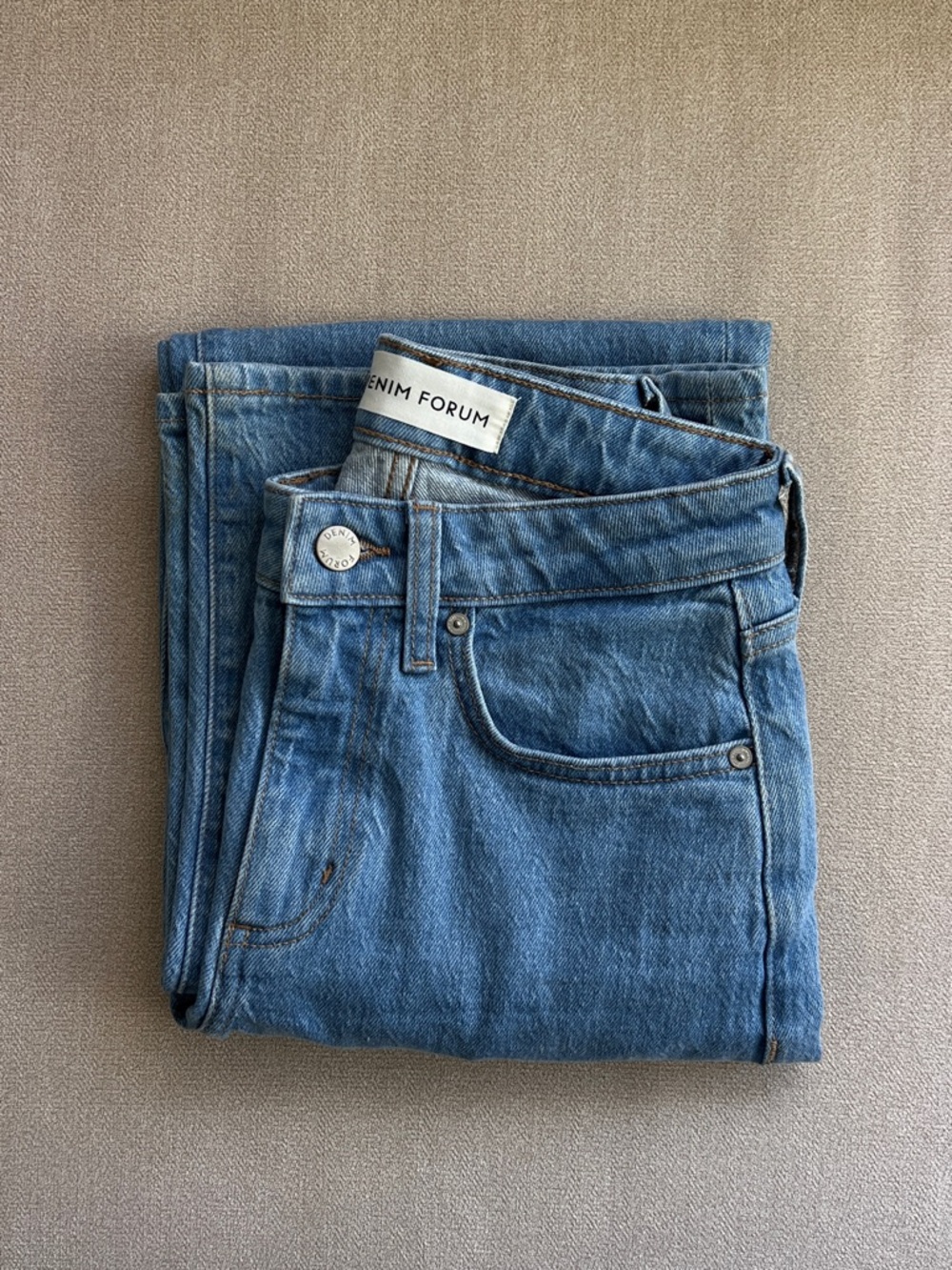 Denim Forum Light Blue High-Rise Jeans